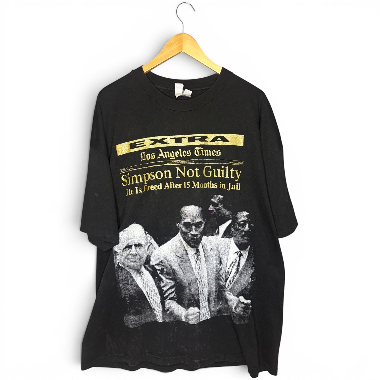 RARE O.J Simpson Los Angeles Times "Not Guilty" T-Shirt