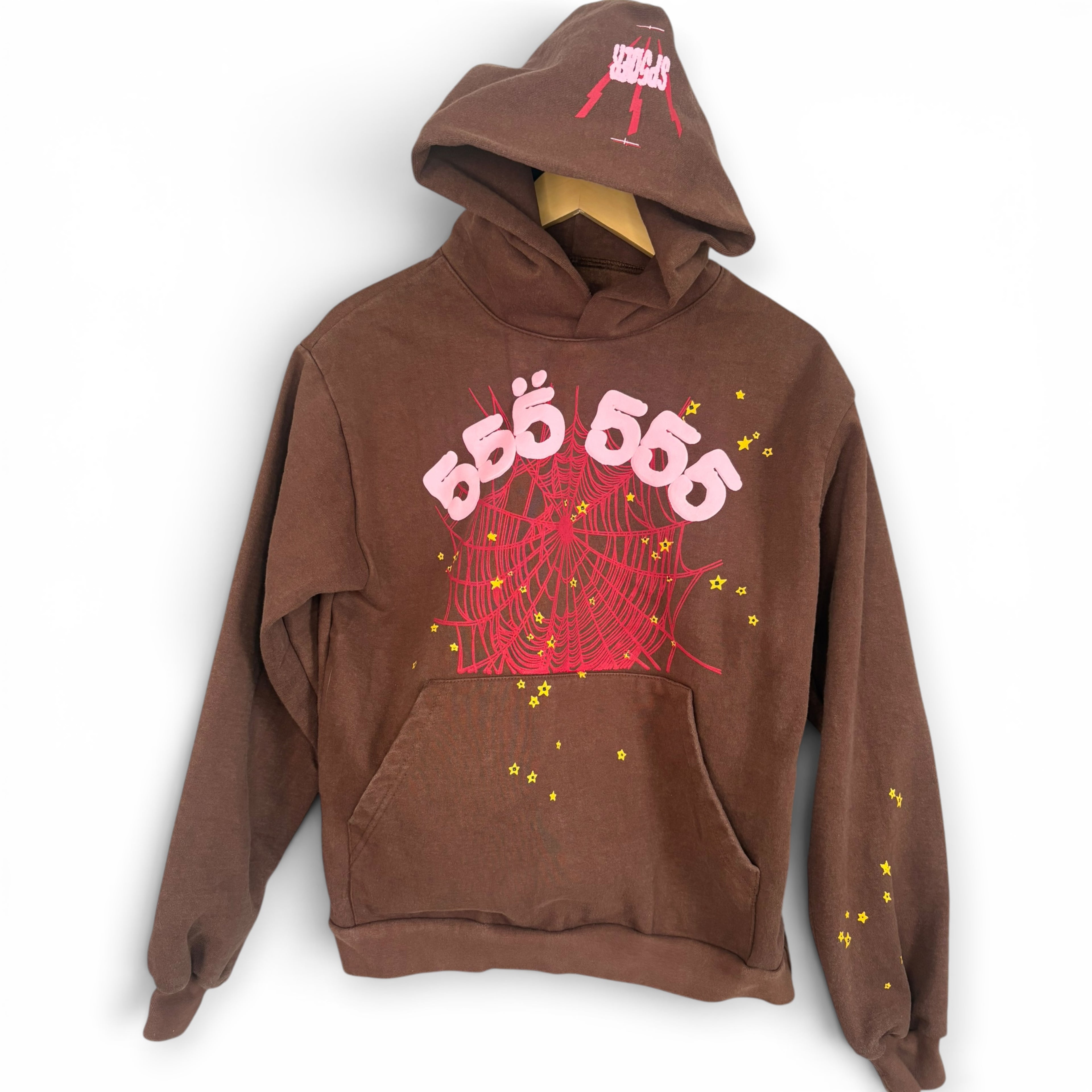 Spider Worldwide 555 Brown Hoodie