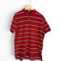 Ralph Lauren Red, Black & White Striped Polo Shirt