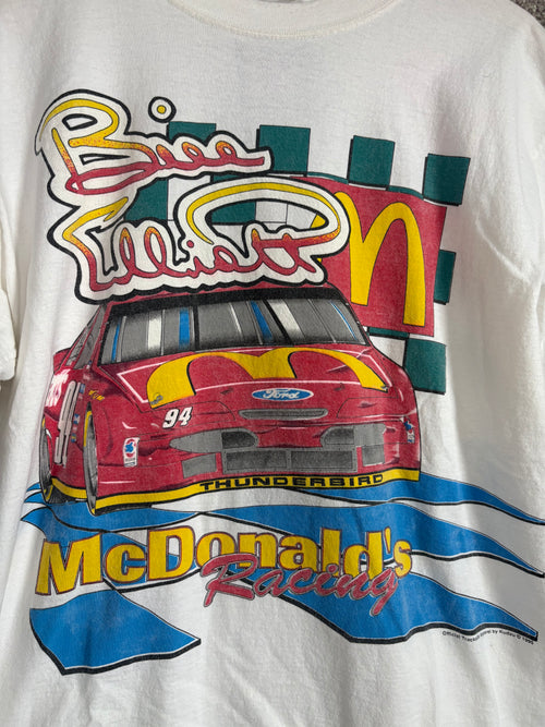 Bill Elliott 90's NASCAR McDonald's Racing T-Shirt
