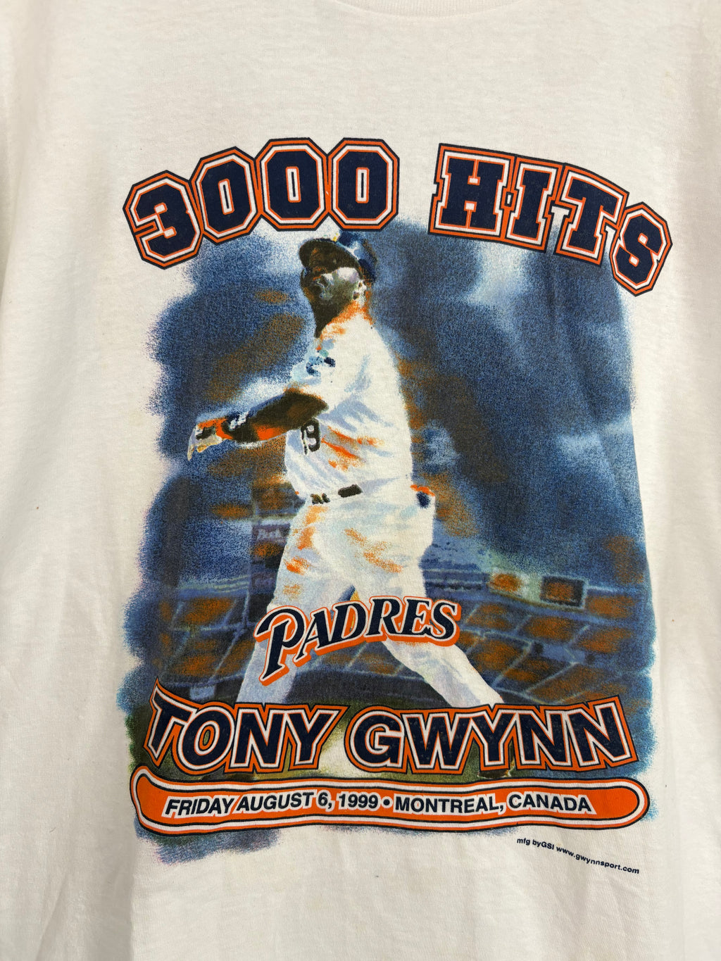 Tony Gwynn San Diego Padres 3000 Hits Player T-Shirt