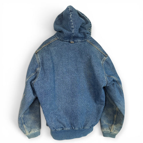 Carhartt Denim Hooded Faded Vintage Jacket