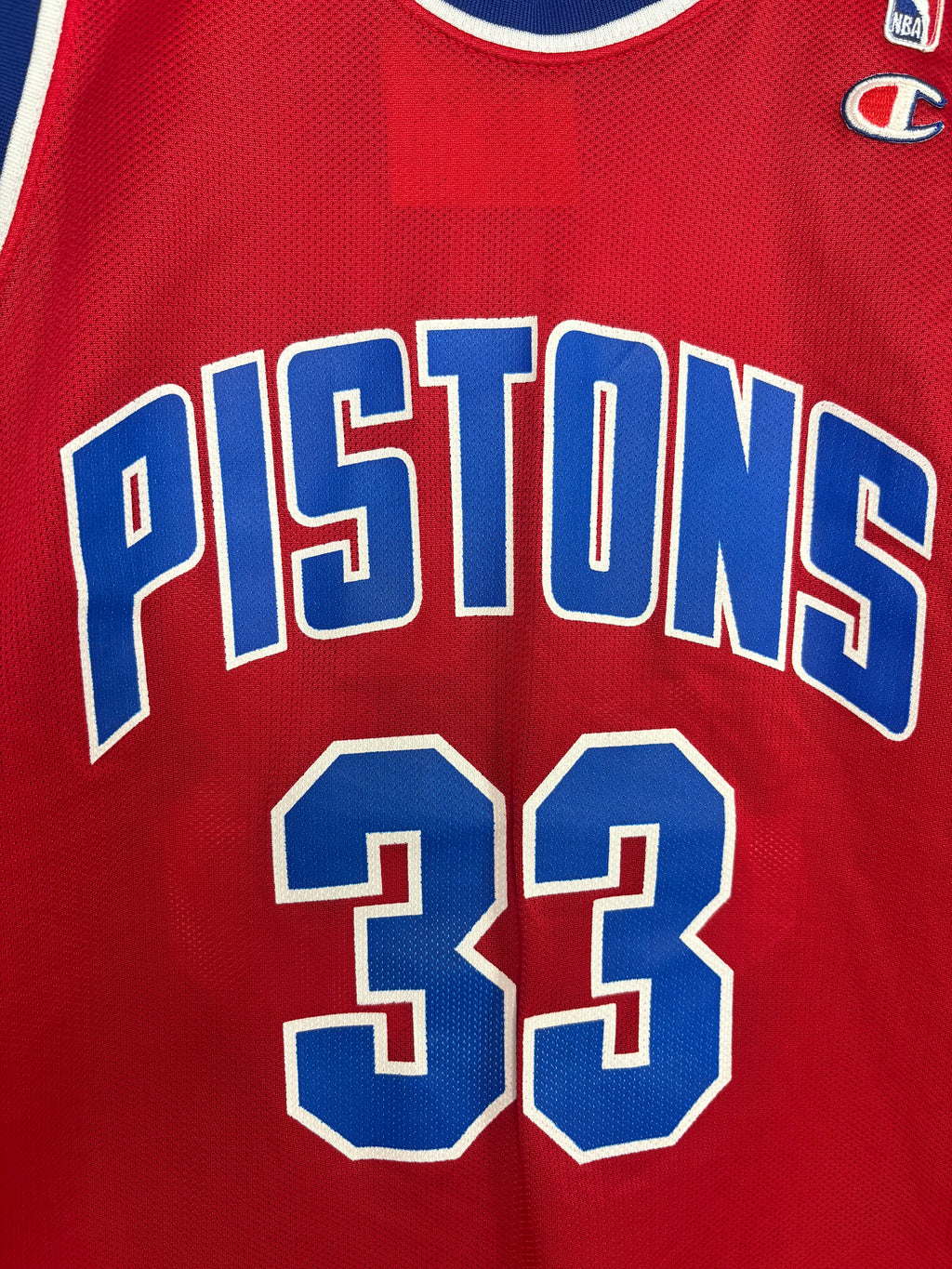 Detroit Pistons Vintage 90's Red Champion NBA Jersey