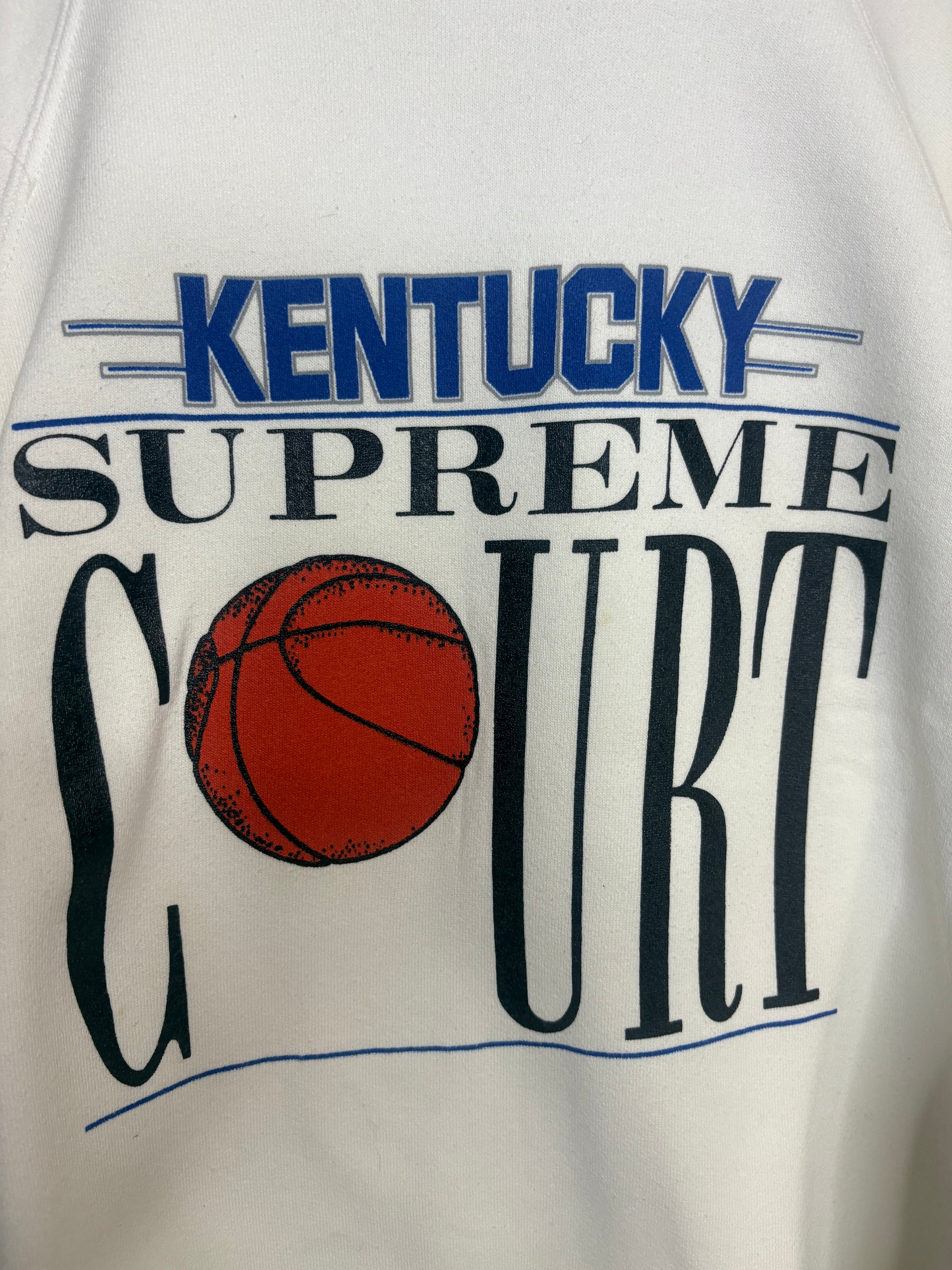 Kentucky Wildcats Supreme Court 90's Vintage Basketball Crewneck Sweatshirt
