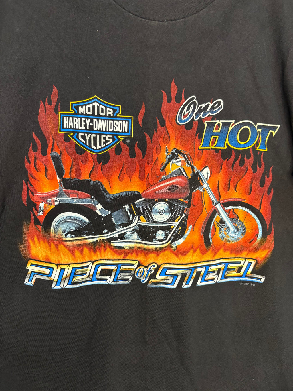 Harley Davidson 1997 "One Hot Piece of Steel" T-Shirt