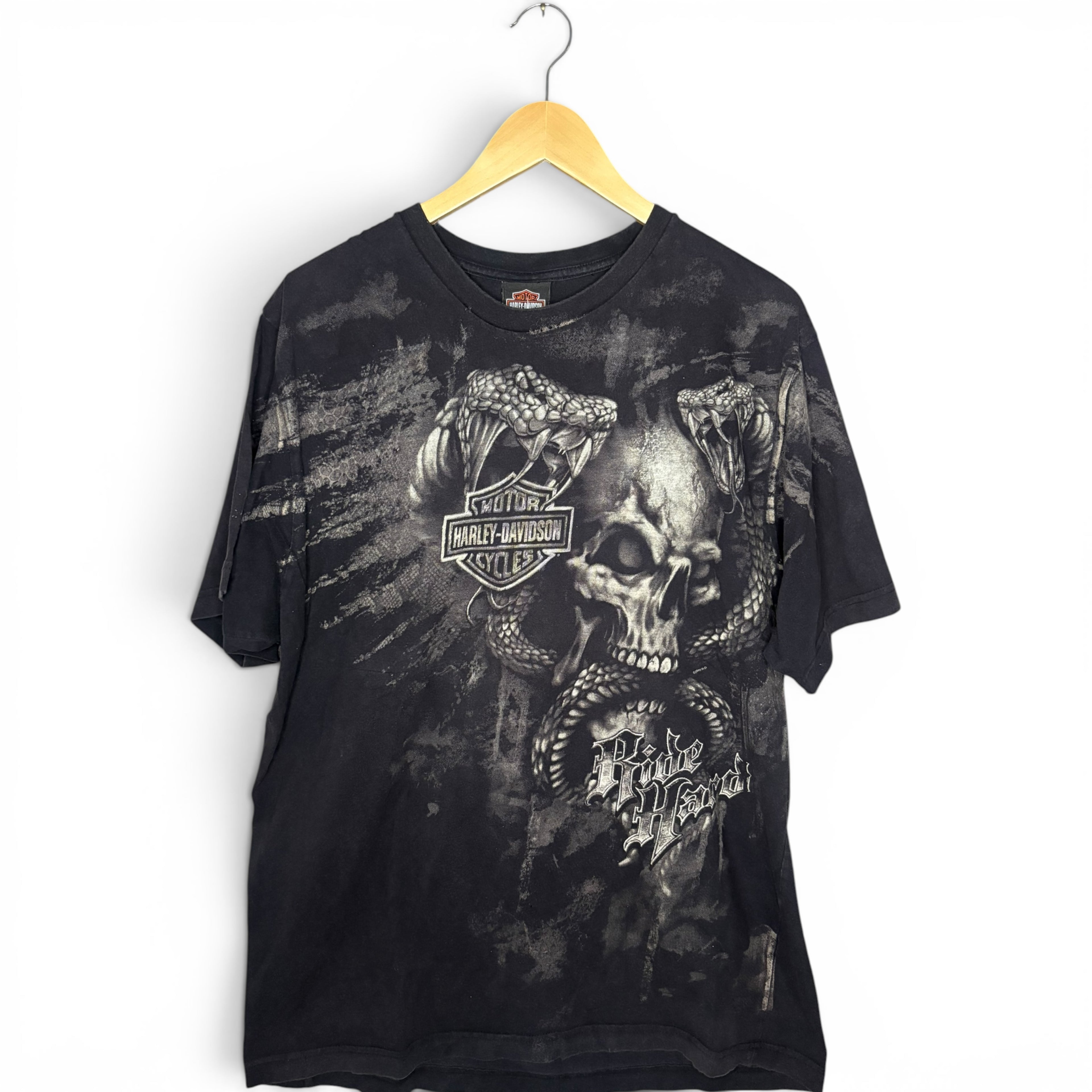 Harley Davidson "Ride Hard" 2009 Skull T-Shirt