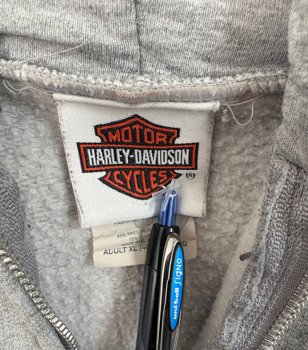 Harley Davidson 2008 Twin Cities Flame Sleeve Zip-Up Hoodie