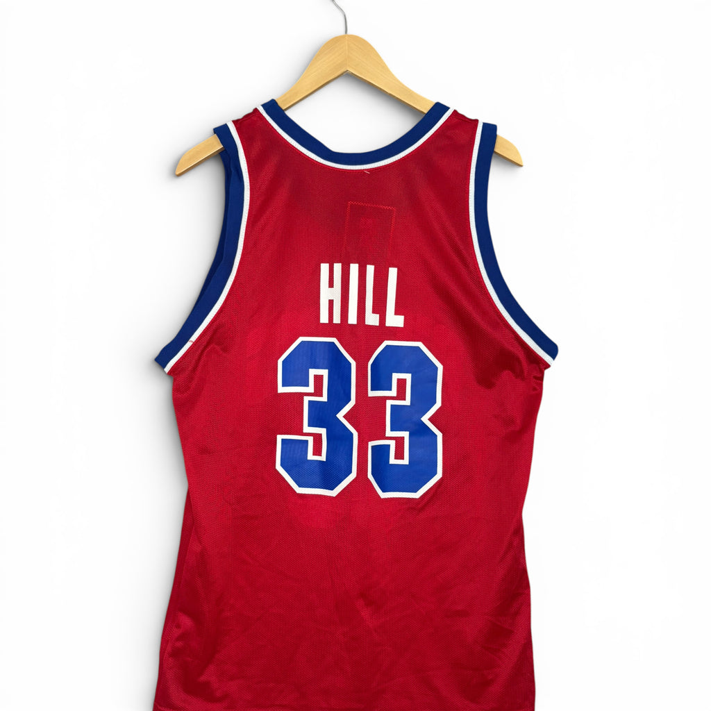Detroit Pistons Vintage 90's Red Champion NBA Jersey
