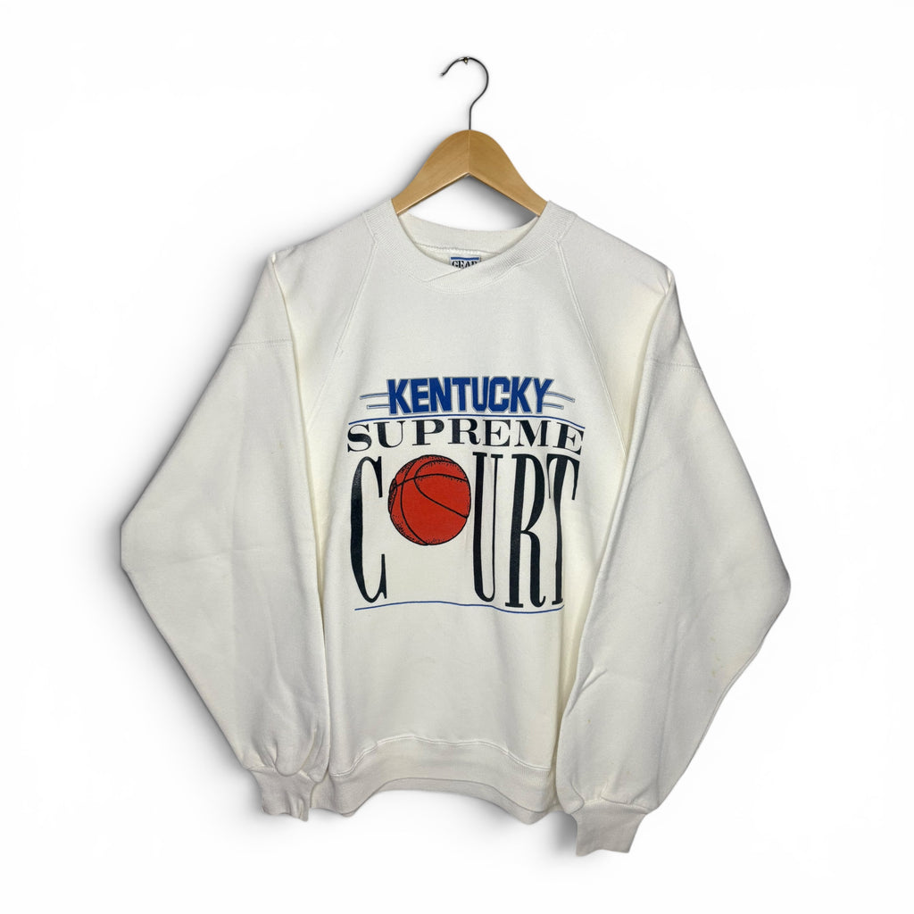 Kentucky Wildcats Supreme Court 90's Vintage Basketball Crewneck Sweatshirt