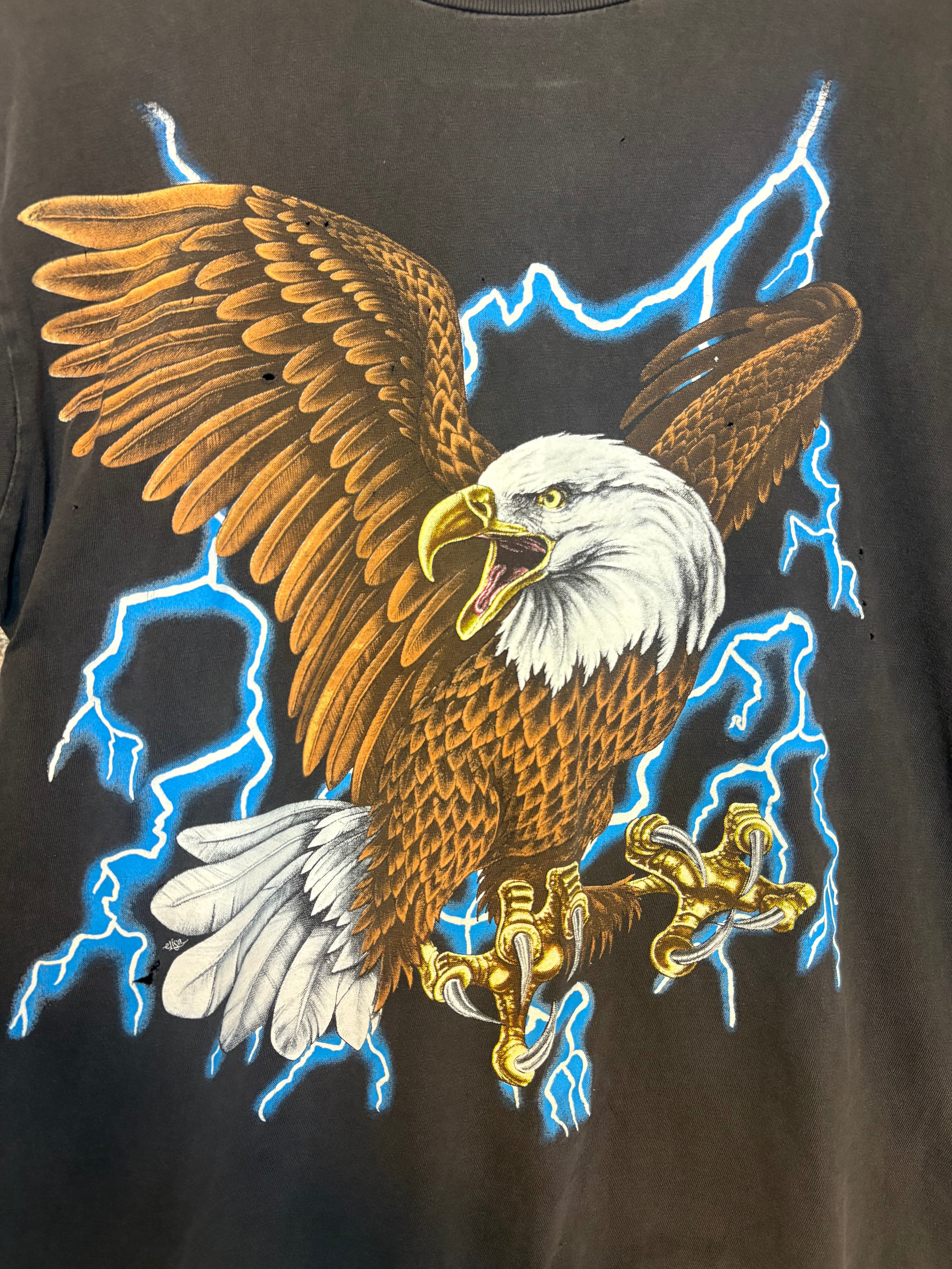 USA Thunder Eagle Lightning T-Shirt