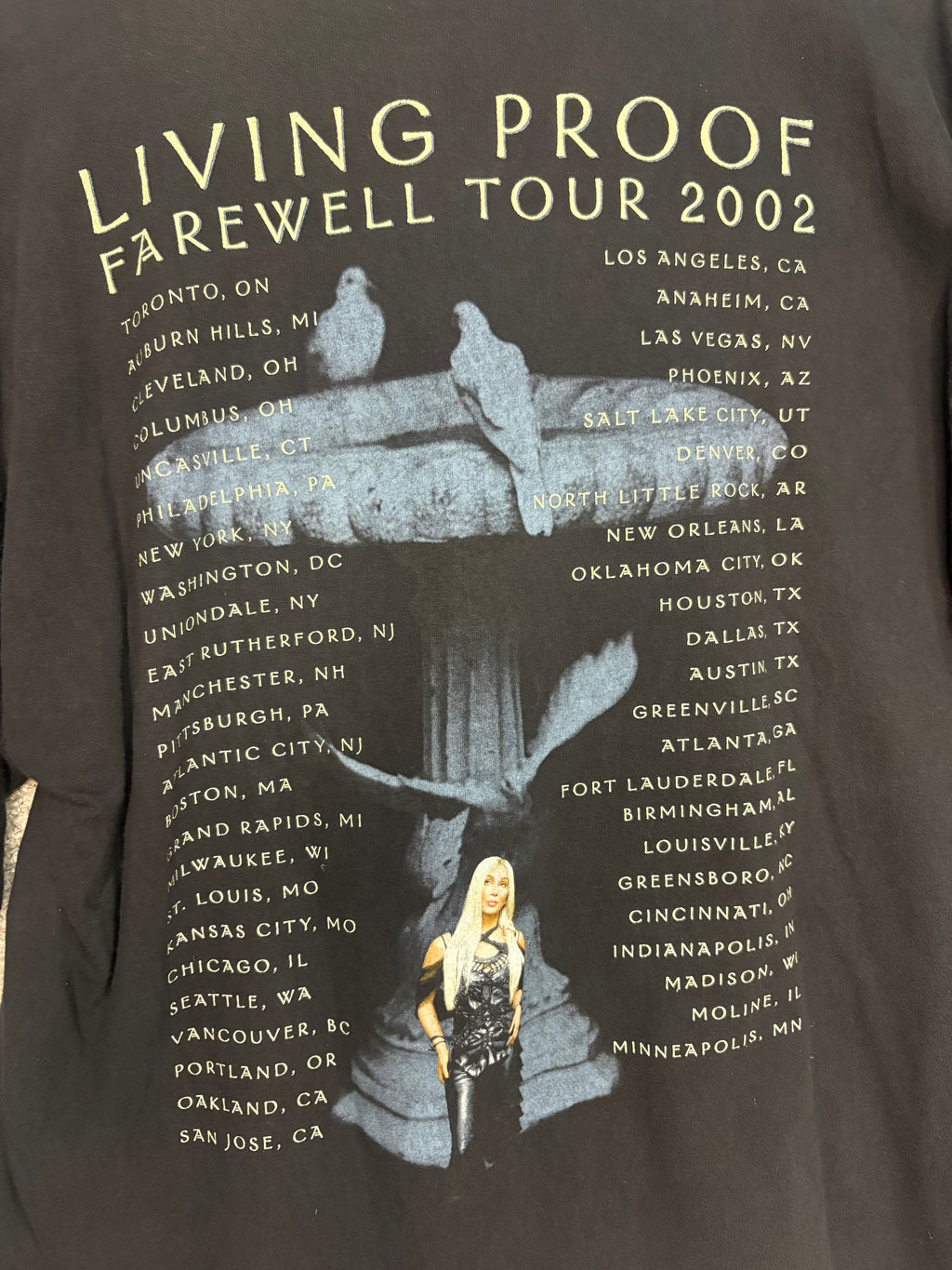 Cher 2002 Living Proof Farewell Tour T-Shirt
