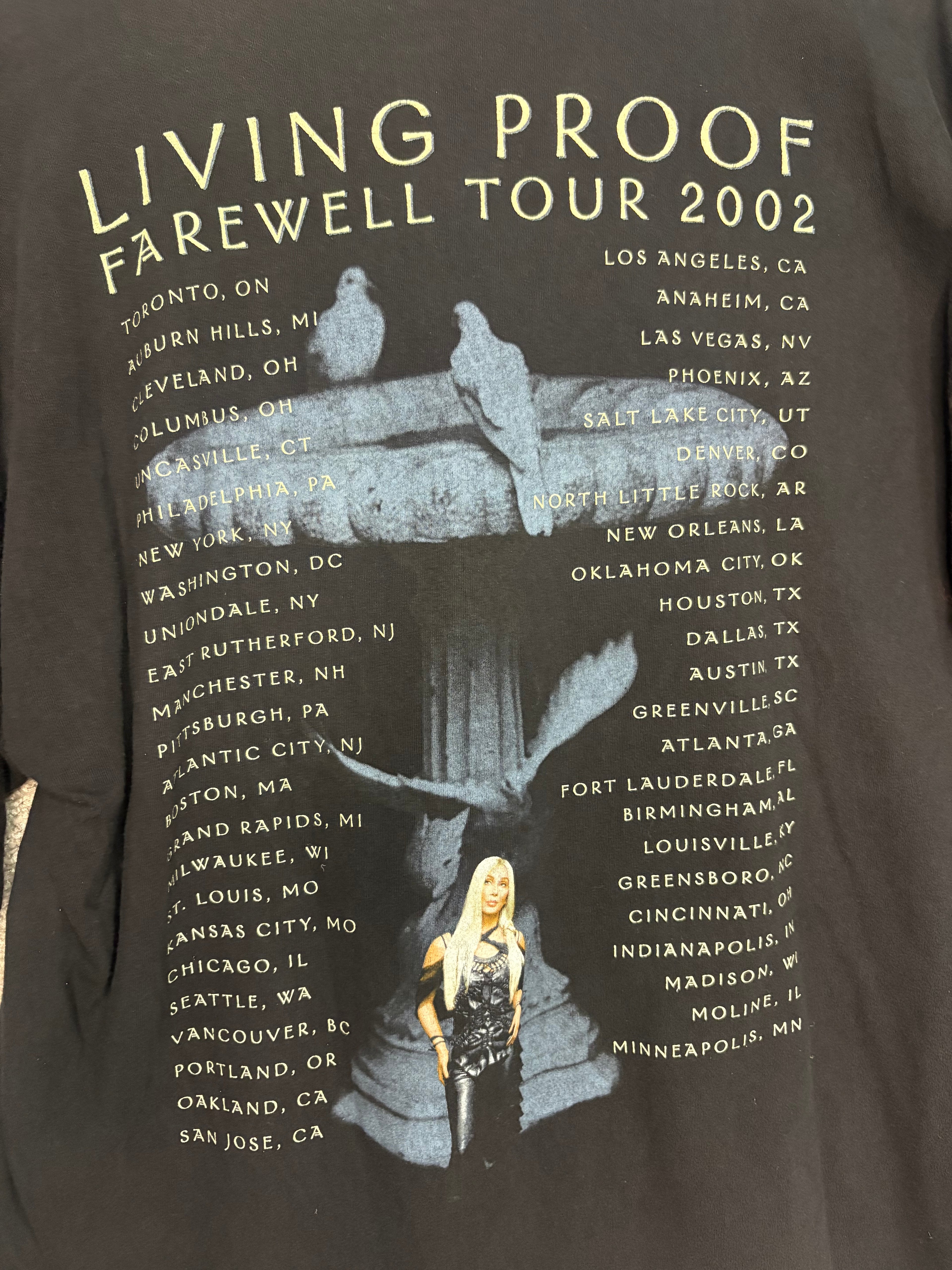 Cher 2002 Living Proof Farewell Tour T-Shirt