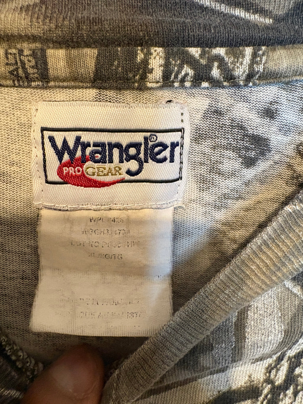 Wrangler Camouflage RealTree Longsleeve Vintage T-Shirt