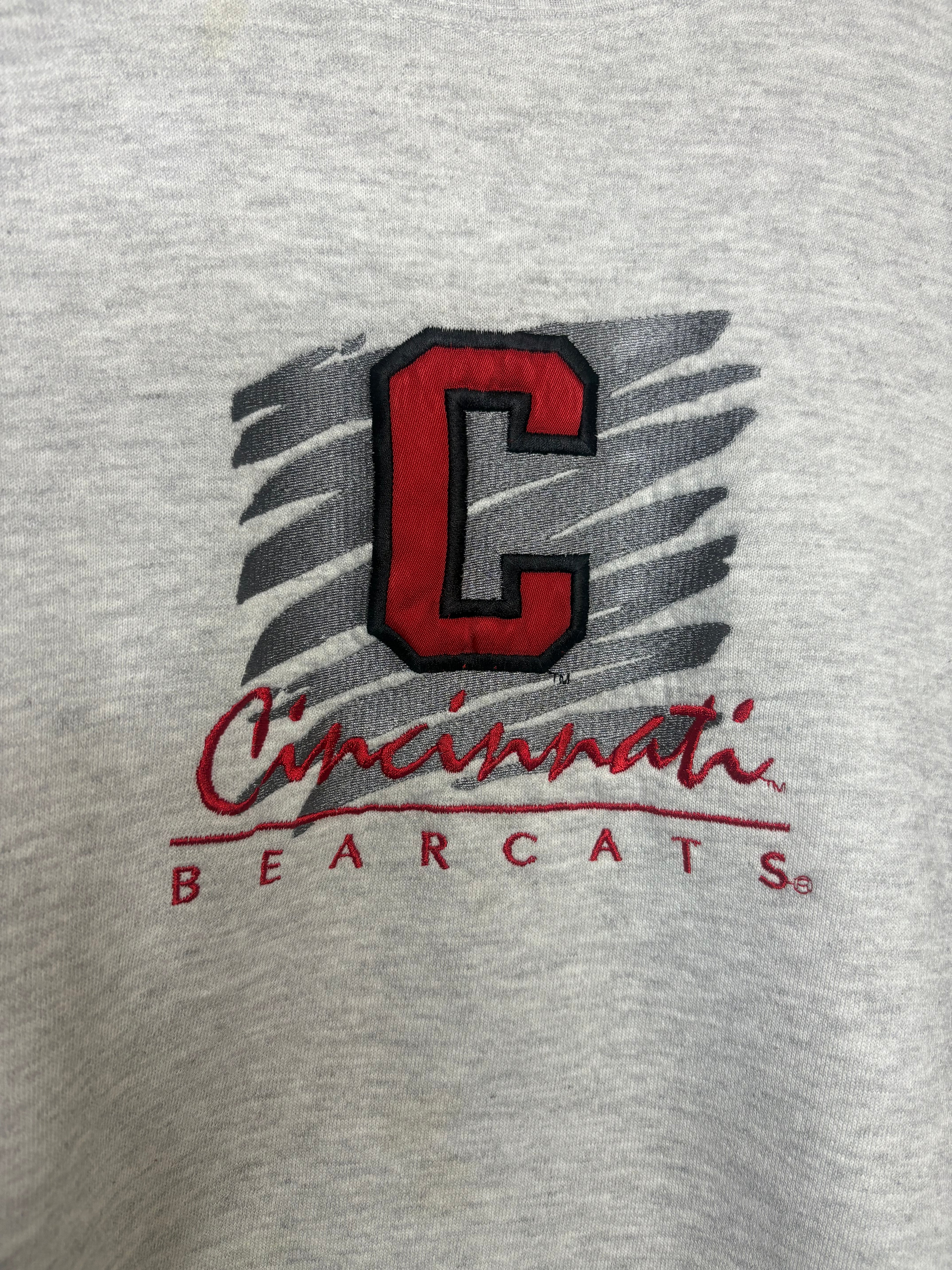 University of Cincinnati Bearcats Grey Vintage Crewneck Sweatshirt