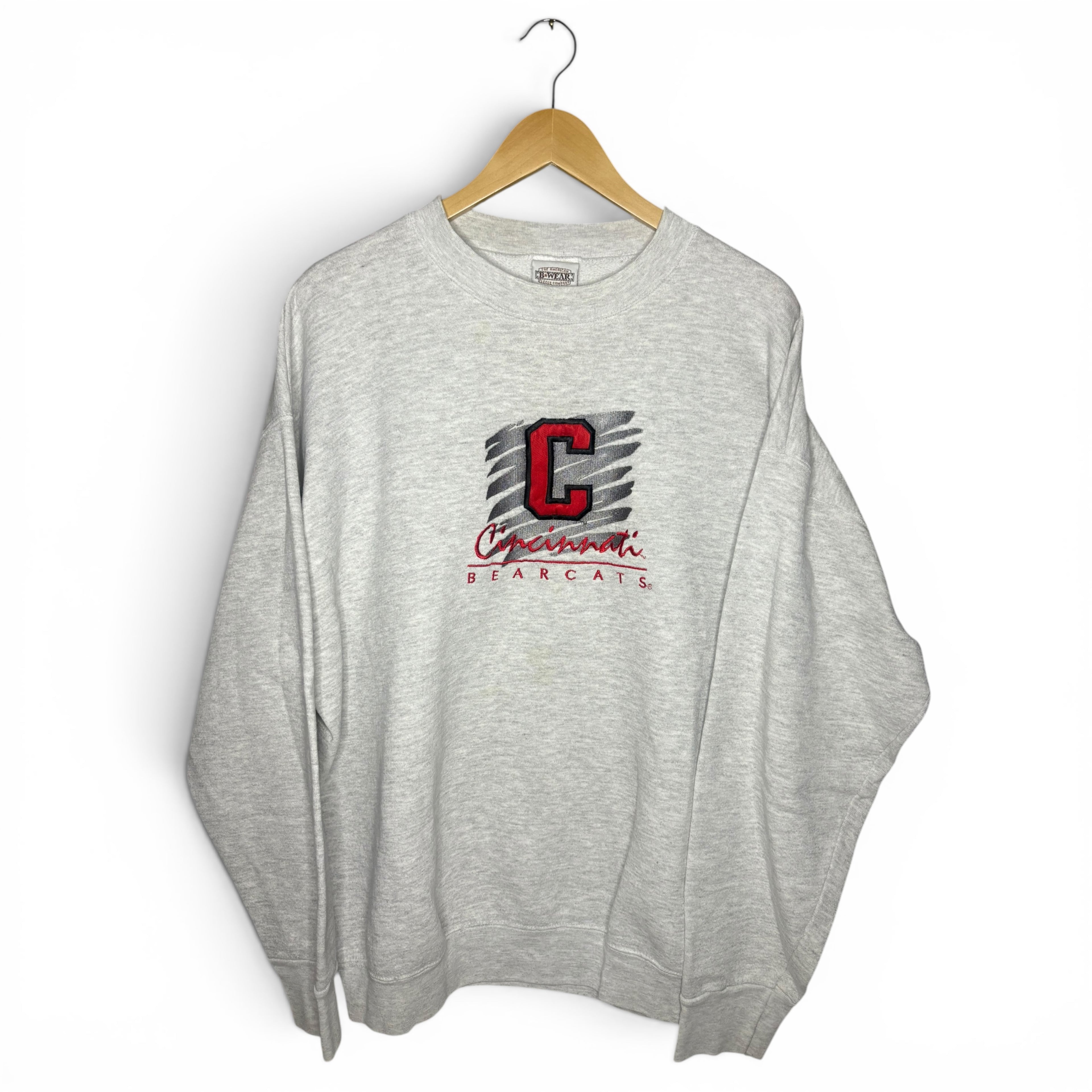 University of Cincinnati Bearcats Grey Vintage Crewneck Sweatshirt