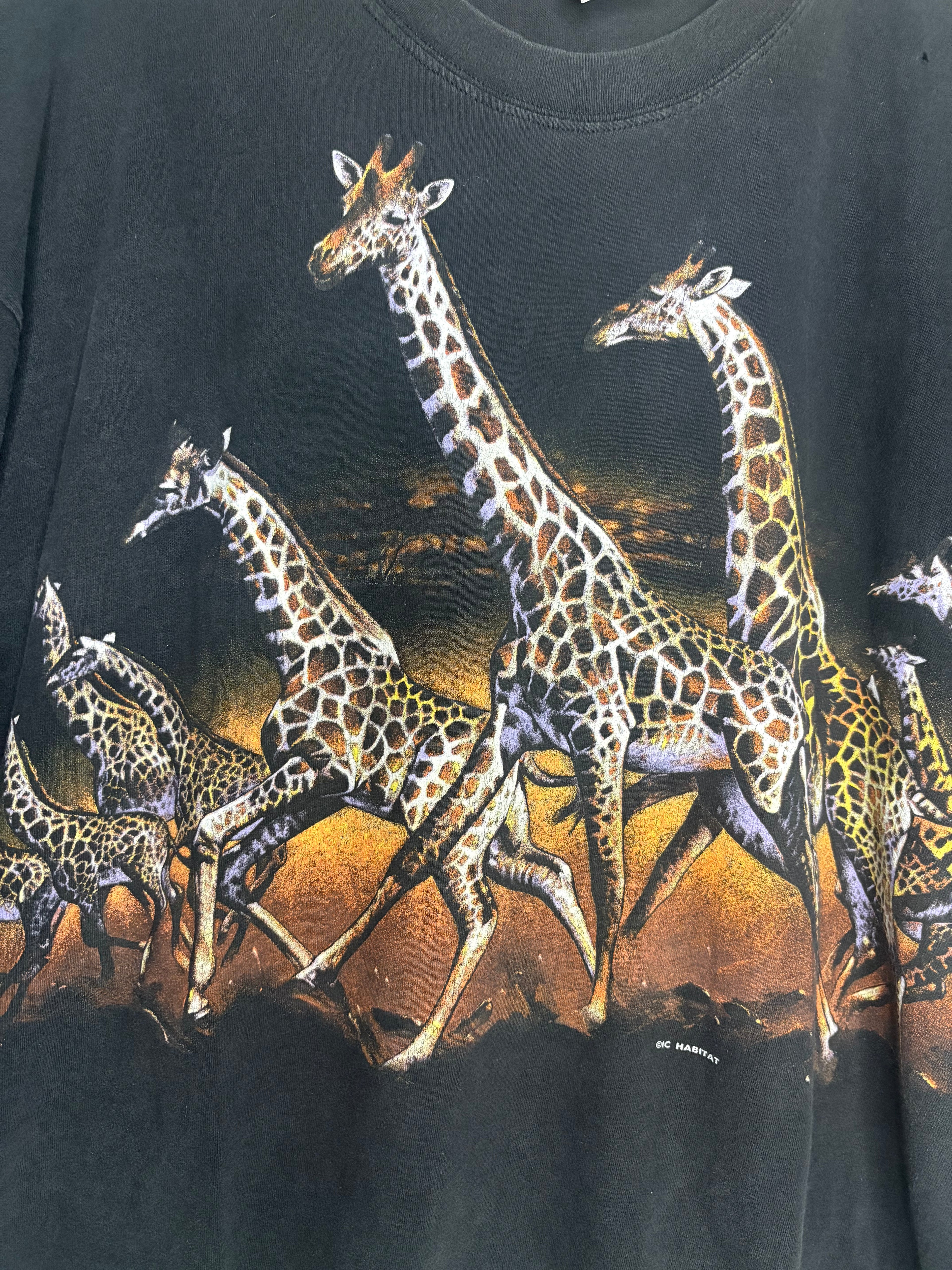 Giraffe Vintage 90's Wrap Around Habitat T-Shirt
