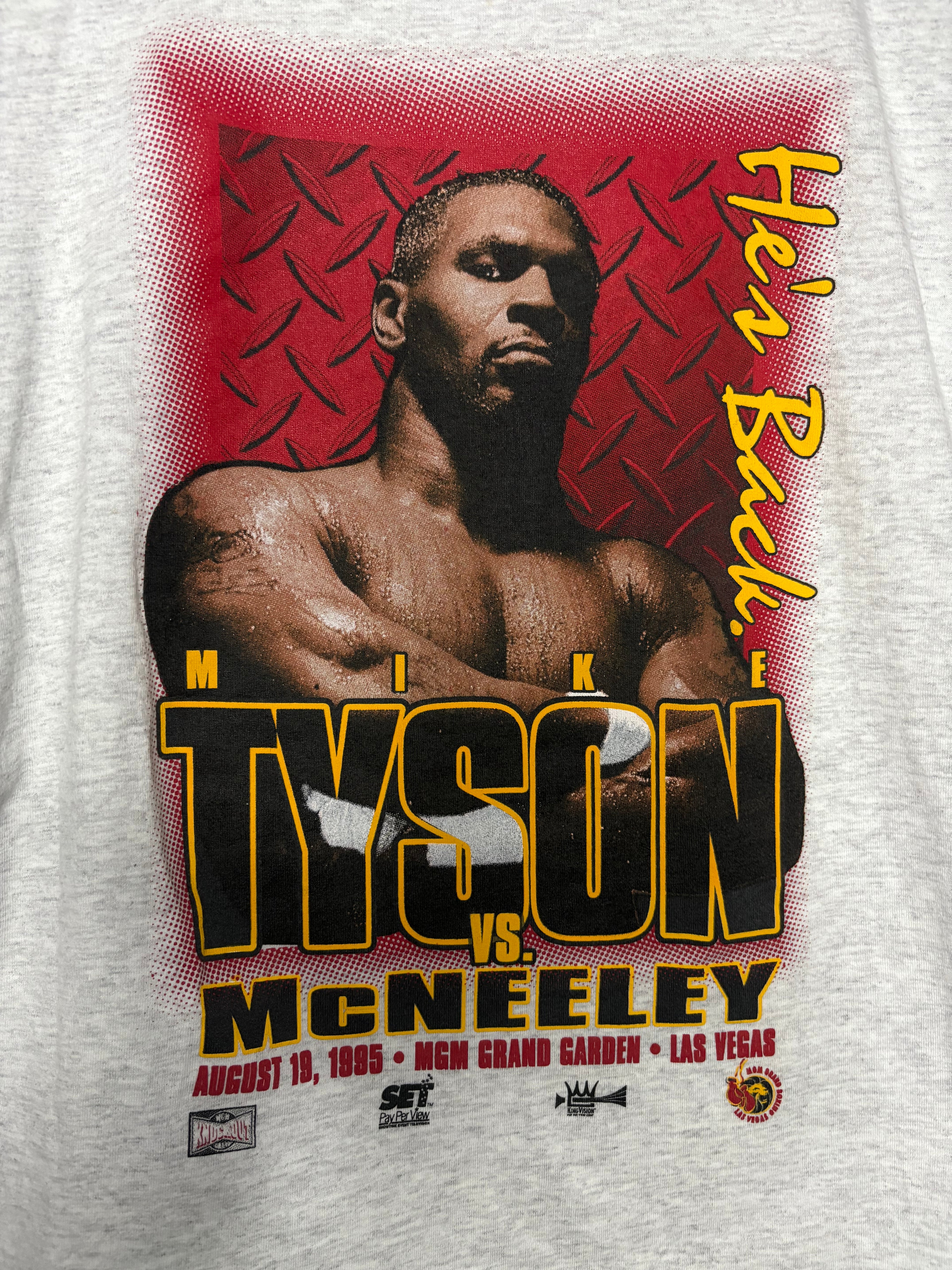 Mike Tyson vs. McNeely "He's Back" 1995 T-Shirt
