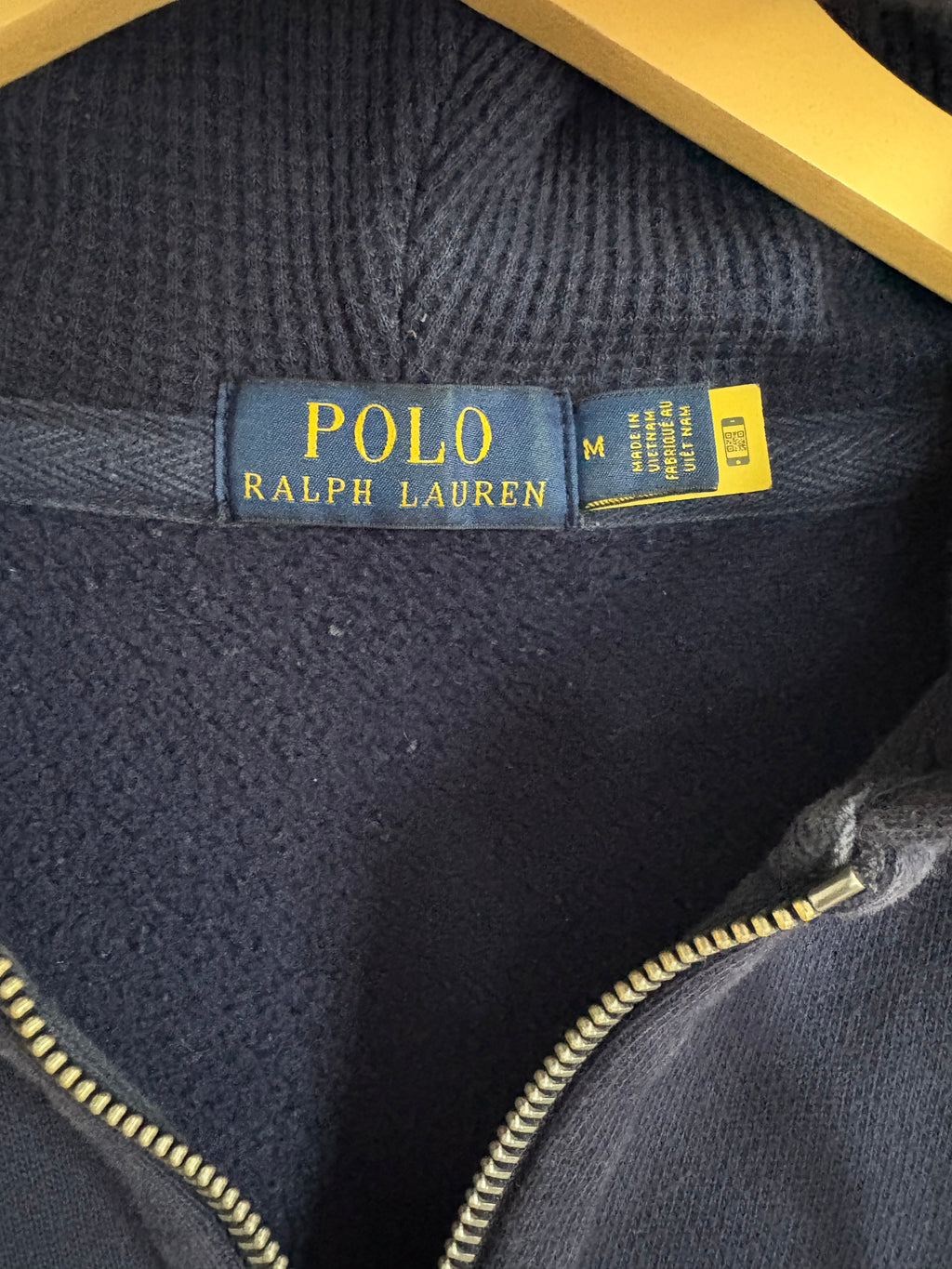 Polo Ralph Lauren Waffle Lined Full Zip Up Hoodie