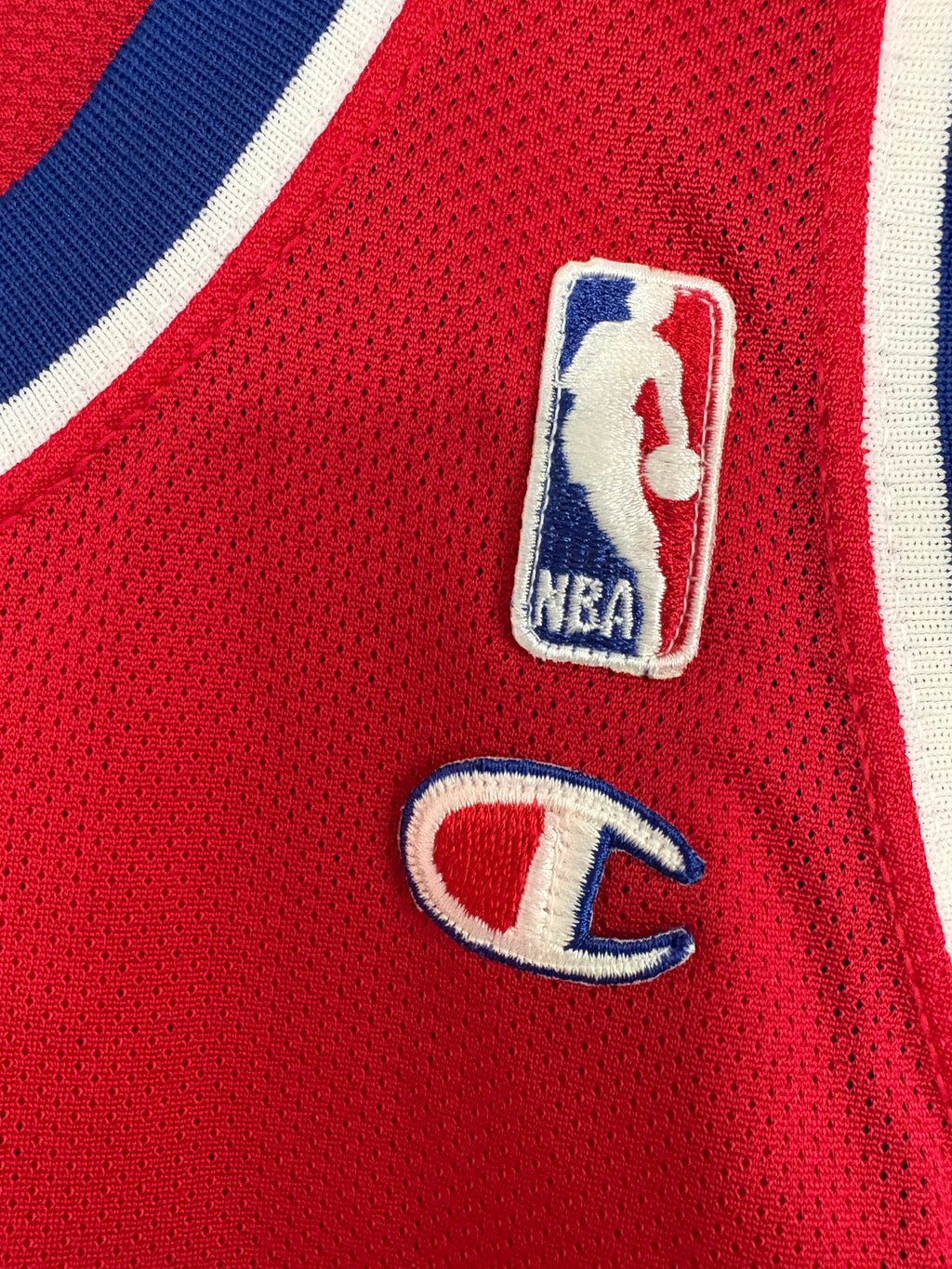 Detroit Pistons Vintage 90's Red Champion NBA Jersey
