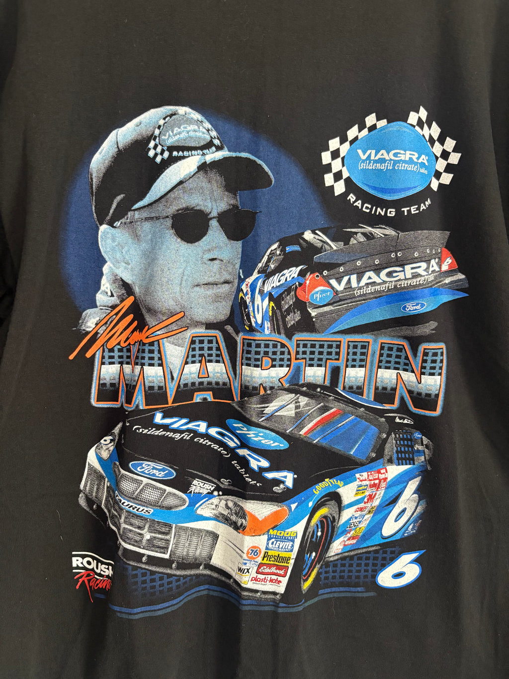 Mark Martin NASCAR Viagra Car Vintage T-Shirt