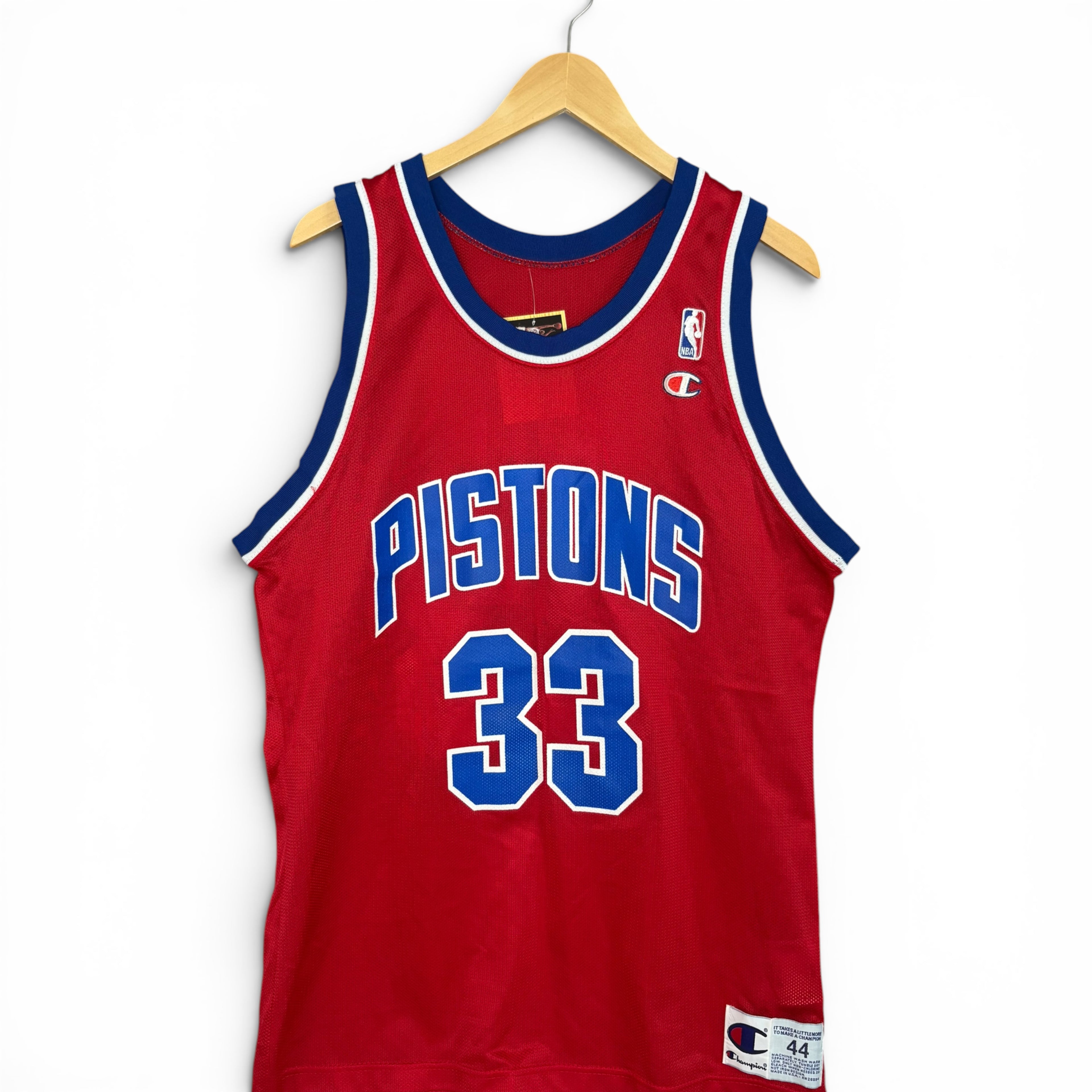Detroit Pistons Vintage 90's Red Champion NBA Jersey