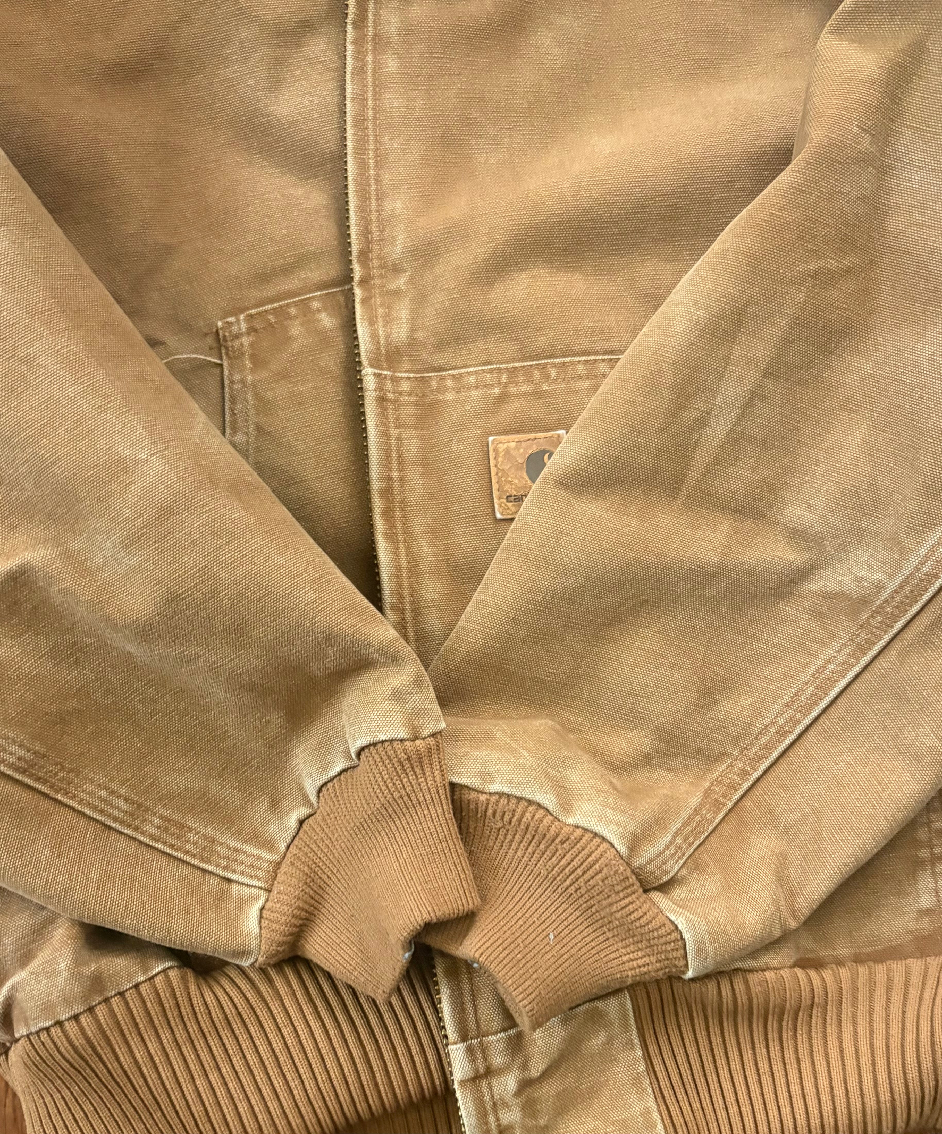 Brown Carhartt Hooded Quilted Lined Jacket J130