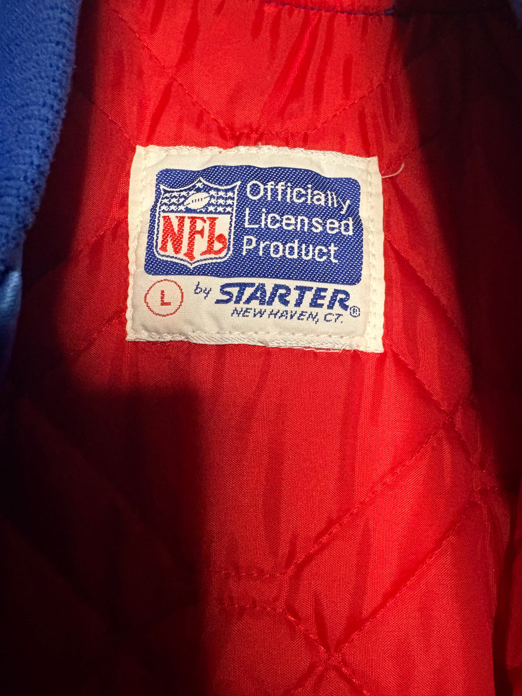 NY Giants 90's Starter Satin Bomber Jacket