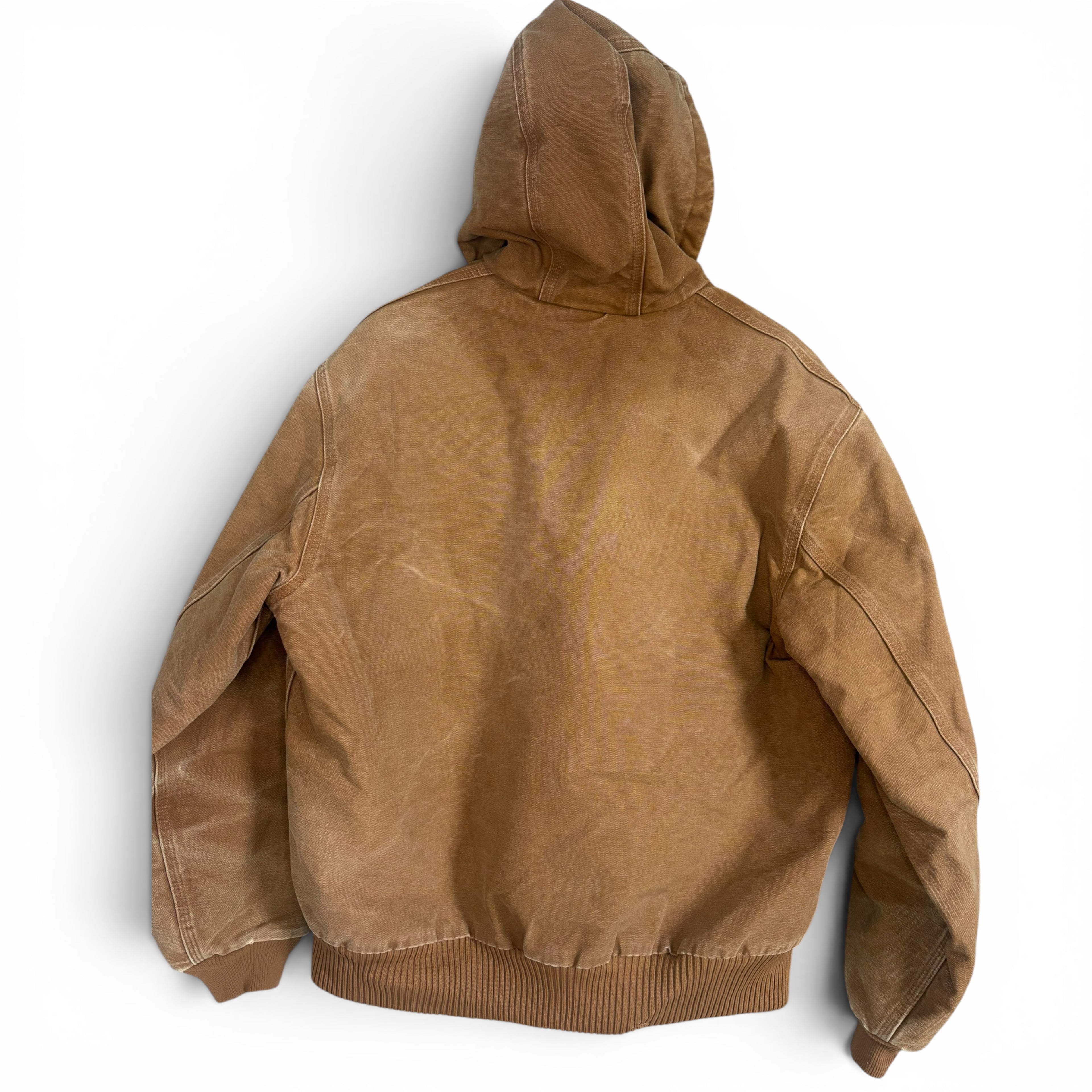 Brown Carhartt Hooded Quilted Lined Jacket J130