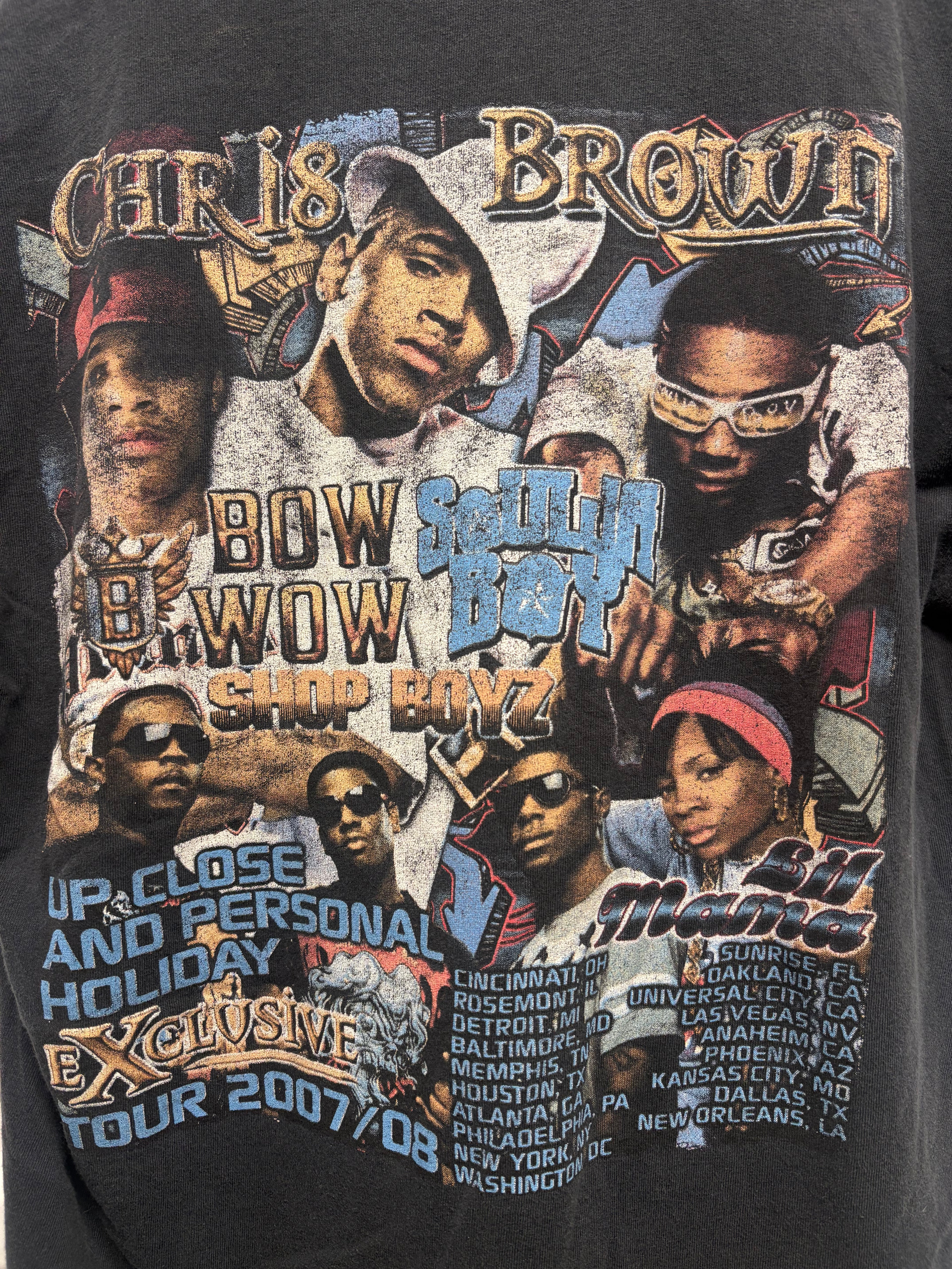 Chris Brown & Bow Wow 2008 Exclusive Concert Tour T-Shirt